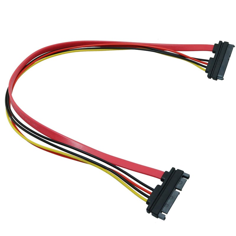 Longdex 4PCS 50cm SATA 22 Pin Female to SATA(7+15) Pin Male Data Power Combo Extension Cable - Image 4